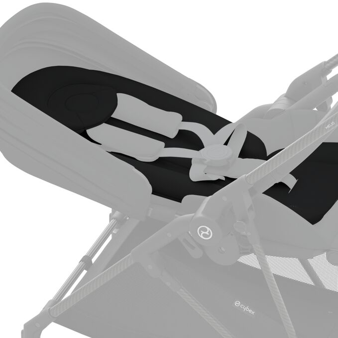 An image of the CYBEX Gold Melio Carbon 2023 Stroller, highlighting the Newborn Nest feature.
