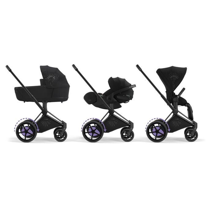 Immagine del CYBEX Platinum e-Priam - La Parisienne Stroller che mette in risalto la caratteristica Sistema da viaggio.