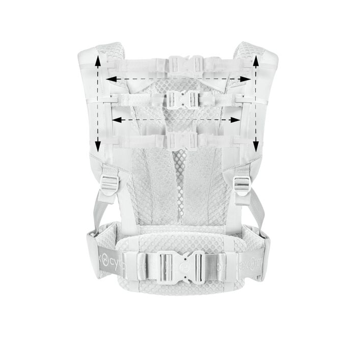 Obr&aacute;zek CYBEX Platinum Coya Carrier Baby Carrier, kter&yacute; zv&yacute;razňuje funkci Nastaviteln&yacute; hrudn&iacute; popruh.