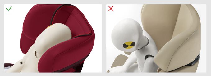 An image of the CYBEX Silver Pallas 2-Fix Toddler Car Seat, highlighting the Patented Reclining Headrest feature.