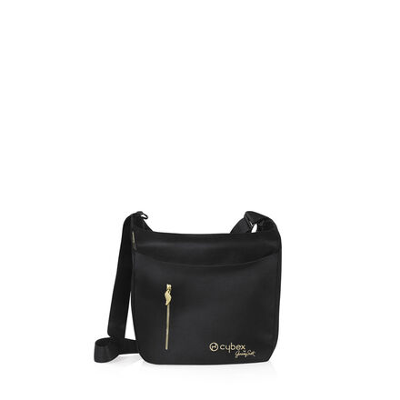 Cybex by Jeremy Scott Wings black shoulder bag with gold accents.