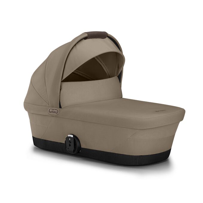 An image of the CYBEX Gold Gazelle S Cot Sibling Stroller, highlighting the XXL UPF50+ Sun Canopy feature.