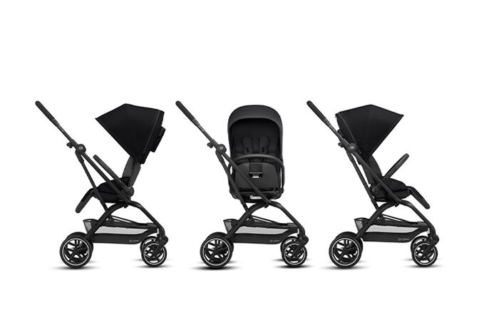 An image of the CYBEX Gold Eezy S Twist+2 Buggy, highlighting the 360&deg; Rotatable Seat feature.