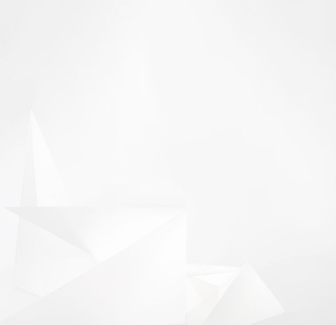 White geometric shapes on a white background.