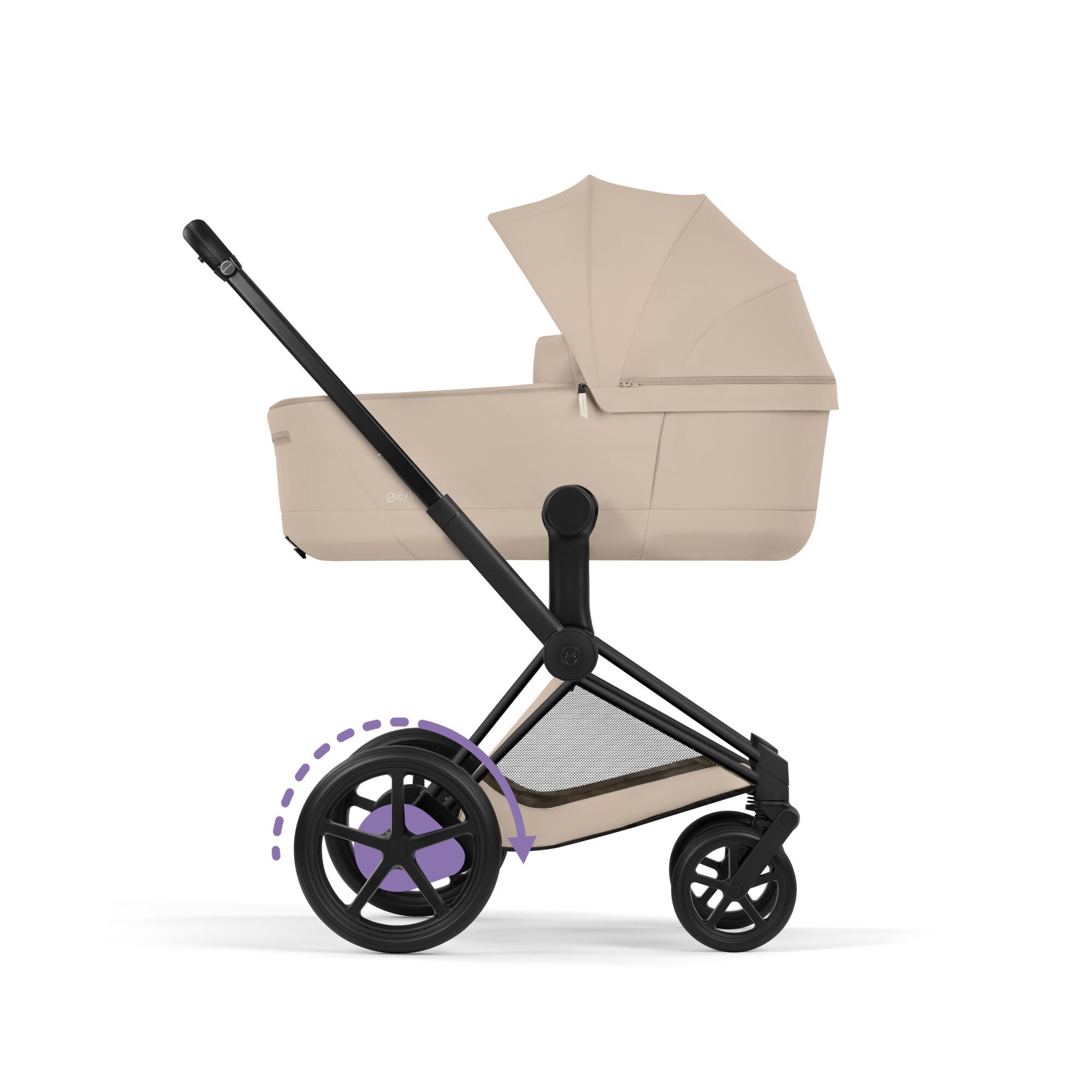 CYBEX e-Priam - Cozy Beige (frame in Matt Black) in Cozy Beige (Matt Black Frame) large-cybex-neu afbeelding nummer 5