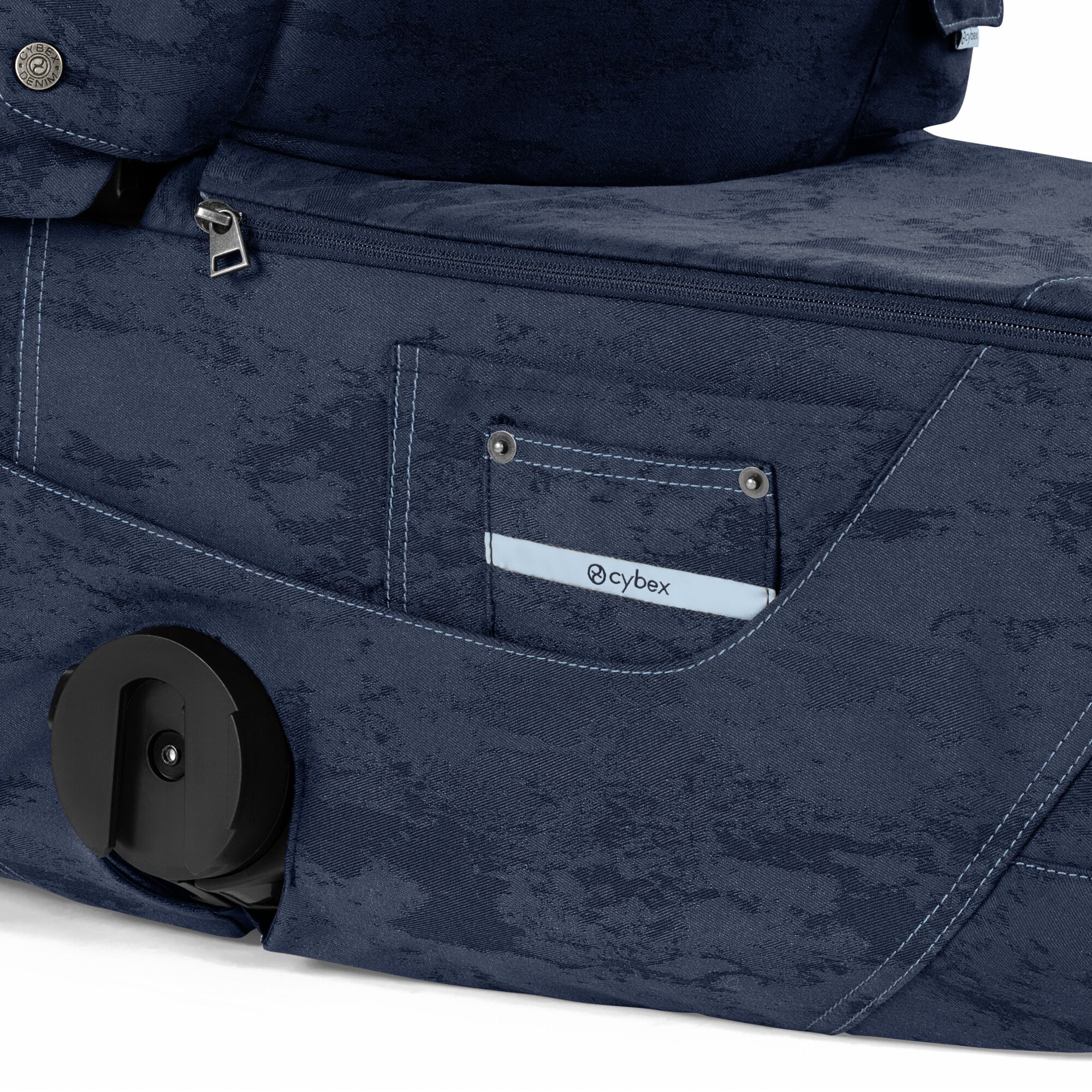 Priam Fold Lux Carry Cot - Style Collection - Rebellious Luxury Denim Blue - Image 8