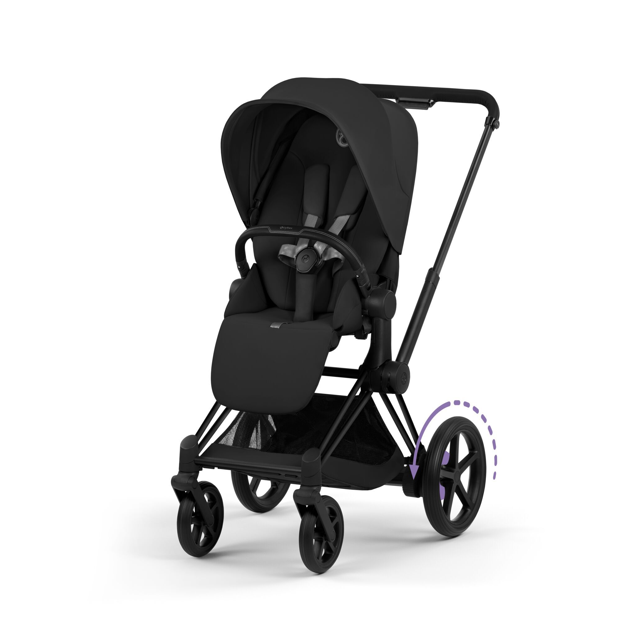 CYBEX e-Priam - Sepia Black (Matt Black Frame) in Sepia Black (Matt Black Frame) large-cybex-us image number 1