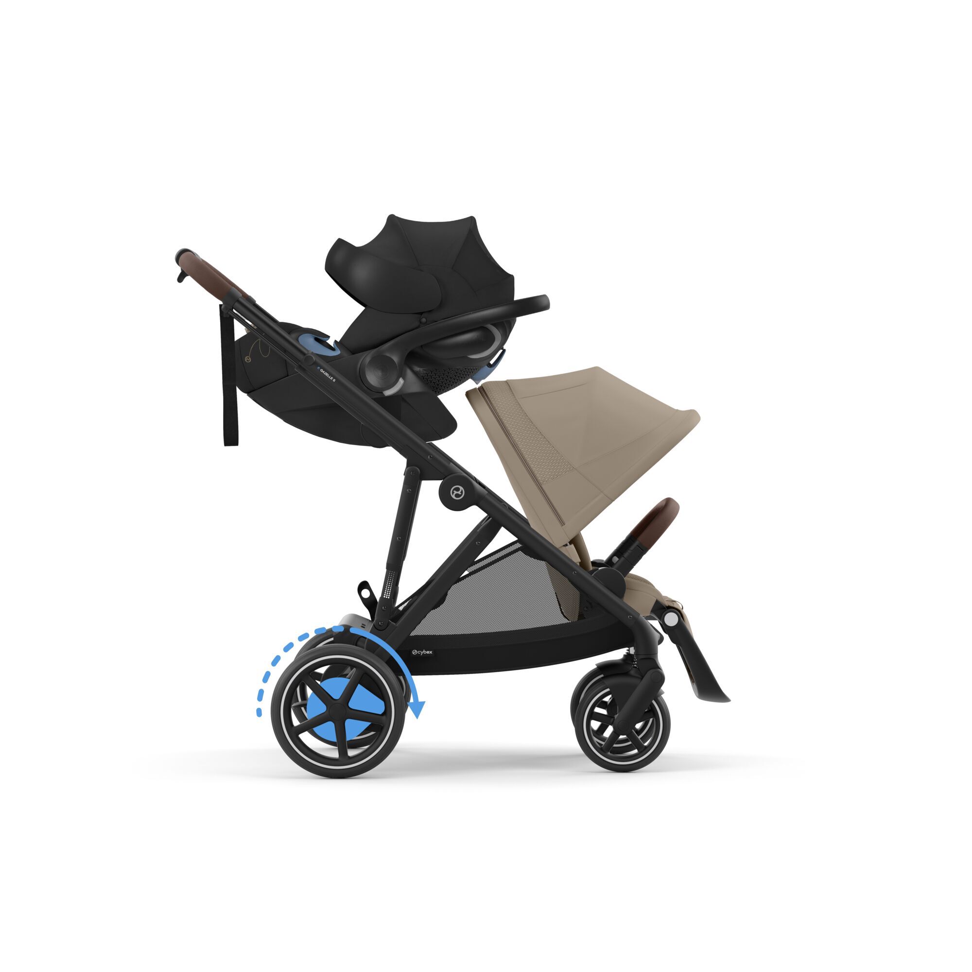 CYBEX e-Gazelle S - Almond Beige (Black Frame) in Almond Beige (Black Frame) large-cybex-us image number 4