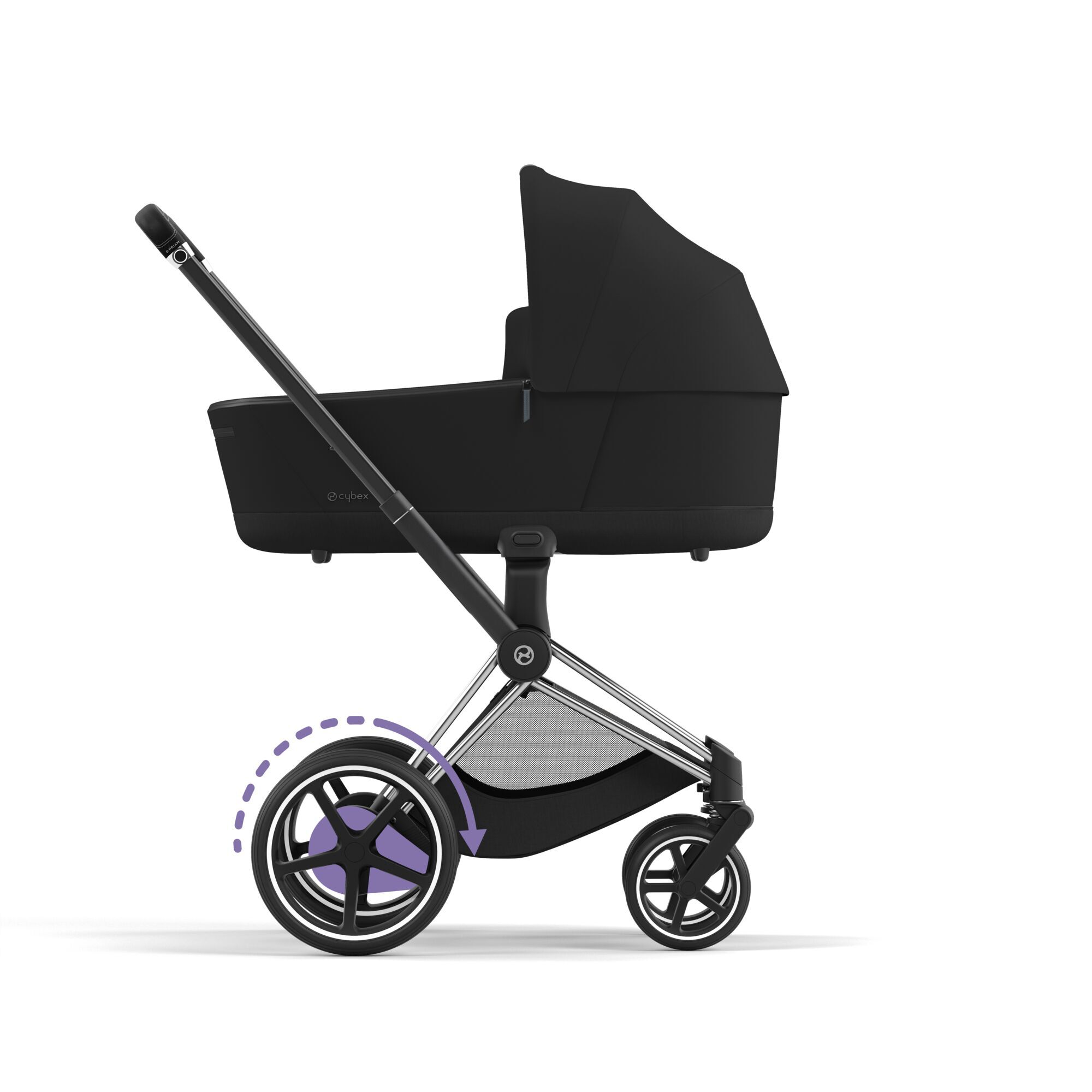 CYBEX e-Priam Frame - Chrome With Black Details in Chrome With Black Details large-cybex-ca image number 4