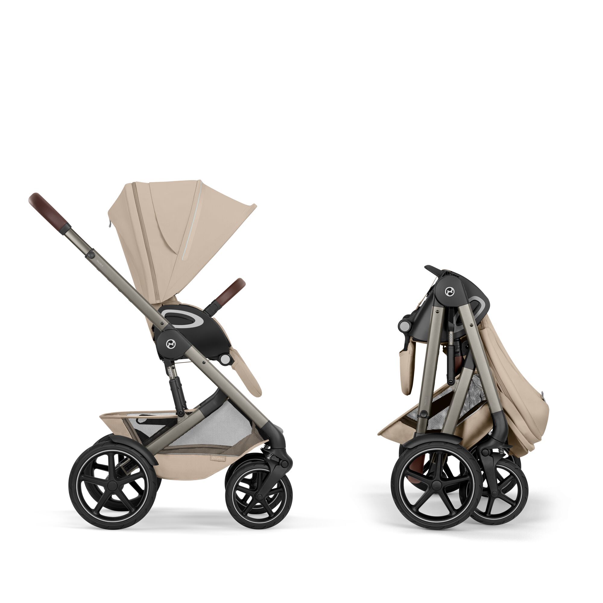 CYBEX Talos S Lux with Fold Cot - Almond Beige (Taupe Frame) in Almond Beige (Taupe Frame) large-cybex-gb image number 10