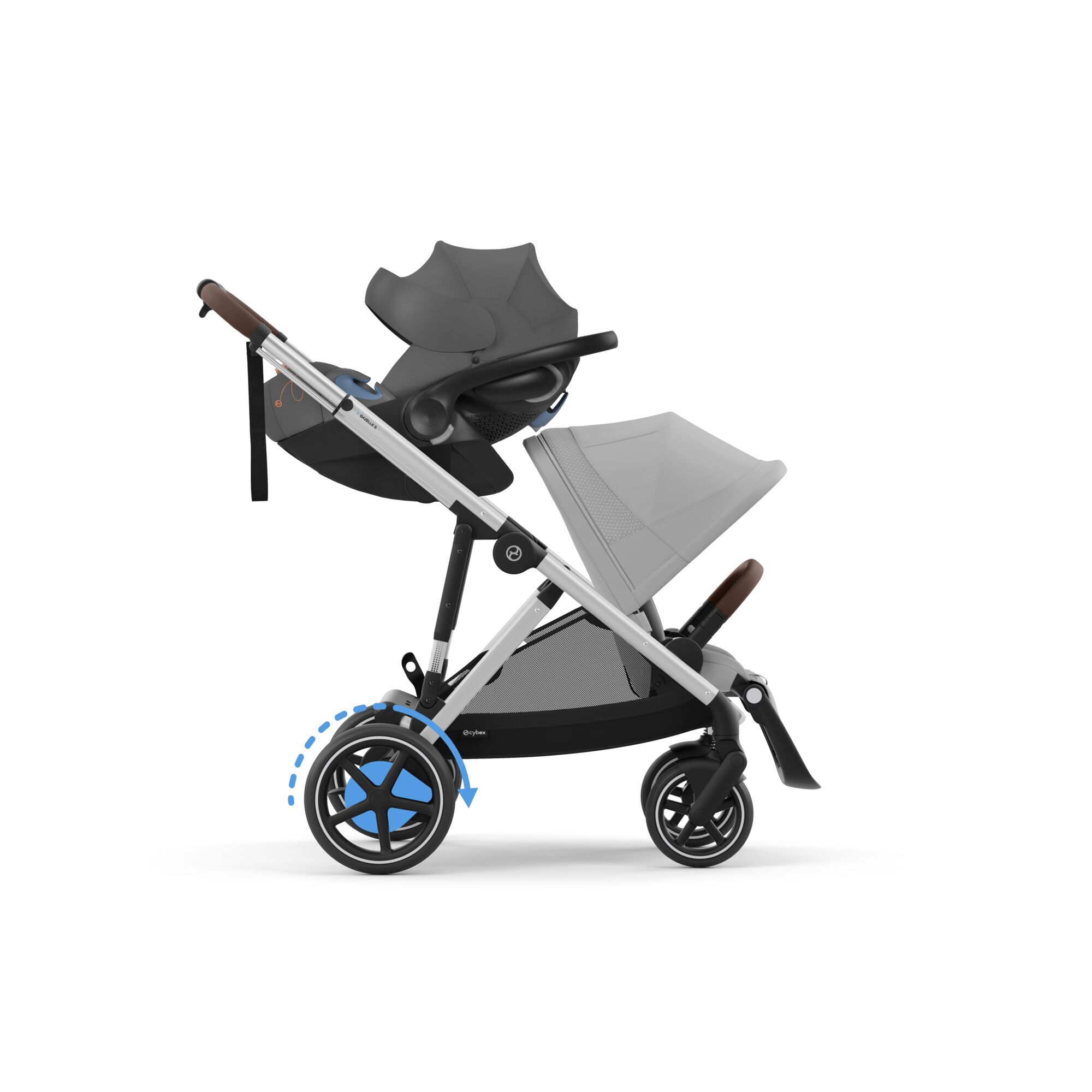CYBEX e-Gazelle S - Stone Grey (Silver Frame) in Stone Grey (Silver Frame) large-cybex-us image number 5