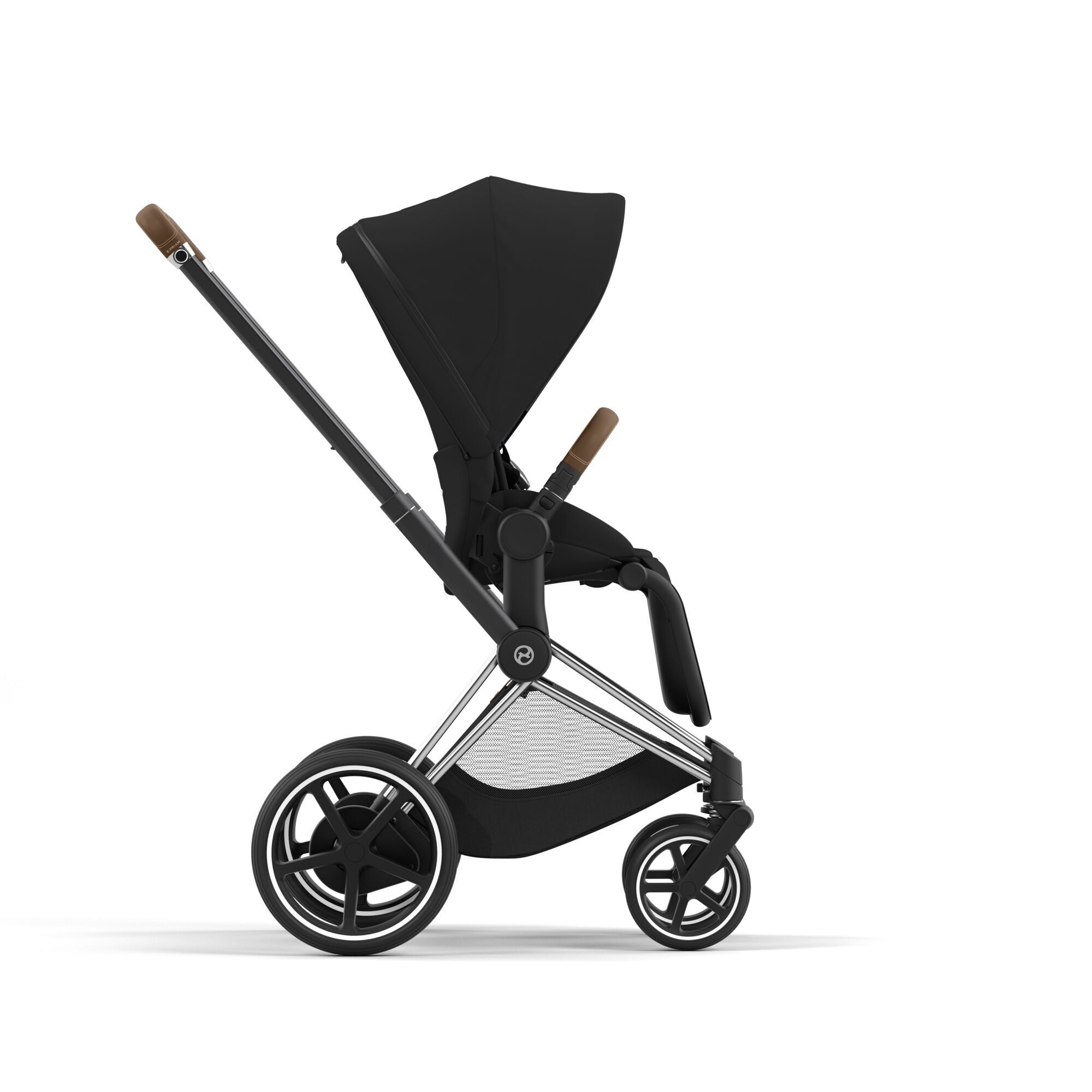 CYBEX e-Priam Frame - Chrome With Brown Details in Chrome With Brown Details large-cybex-ca image number 6