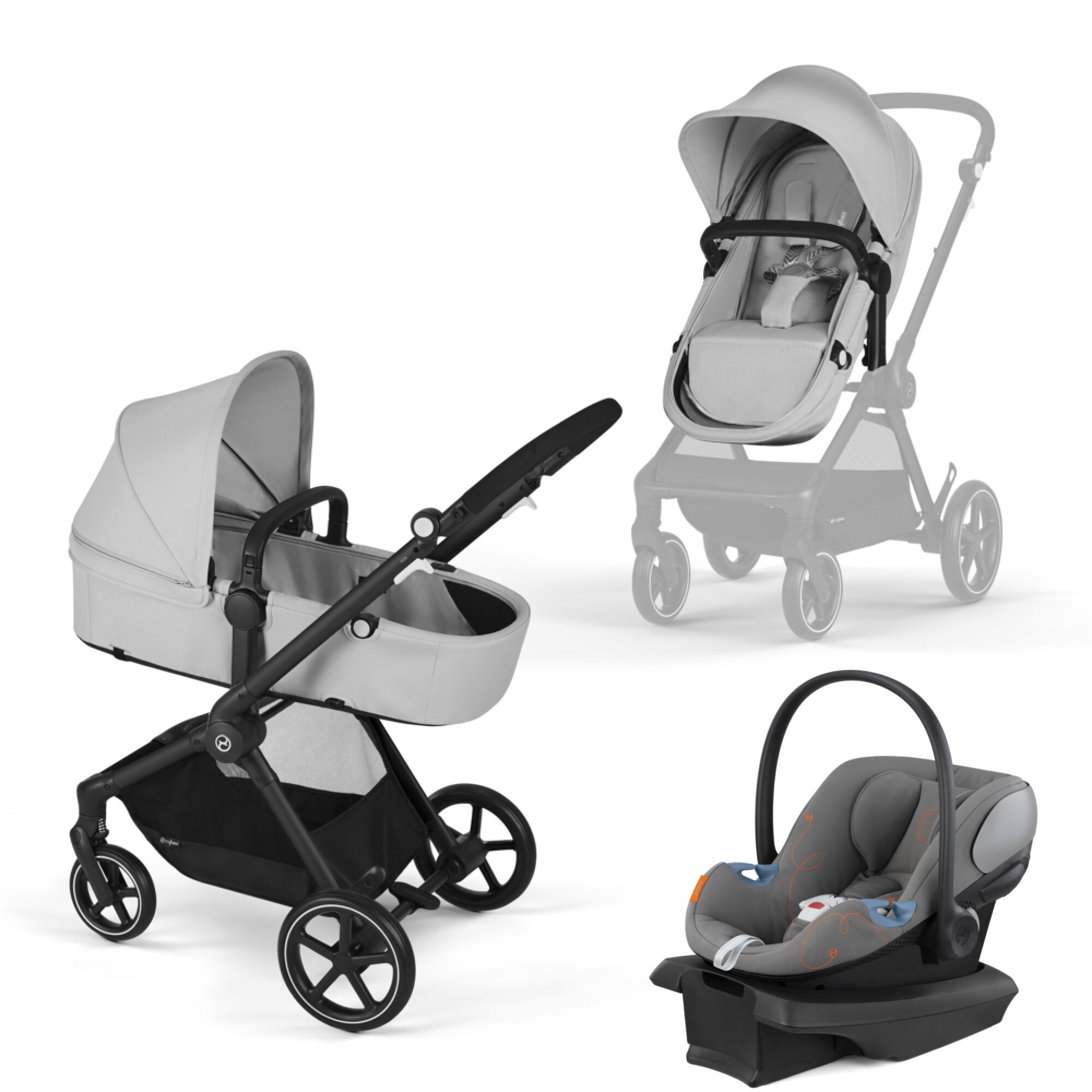 CYBEX Eos and Aton G Travel System - Lava Grey in Lava Grey (Black Frame) large-cybex-us image number 1