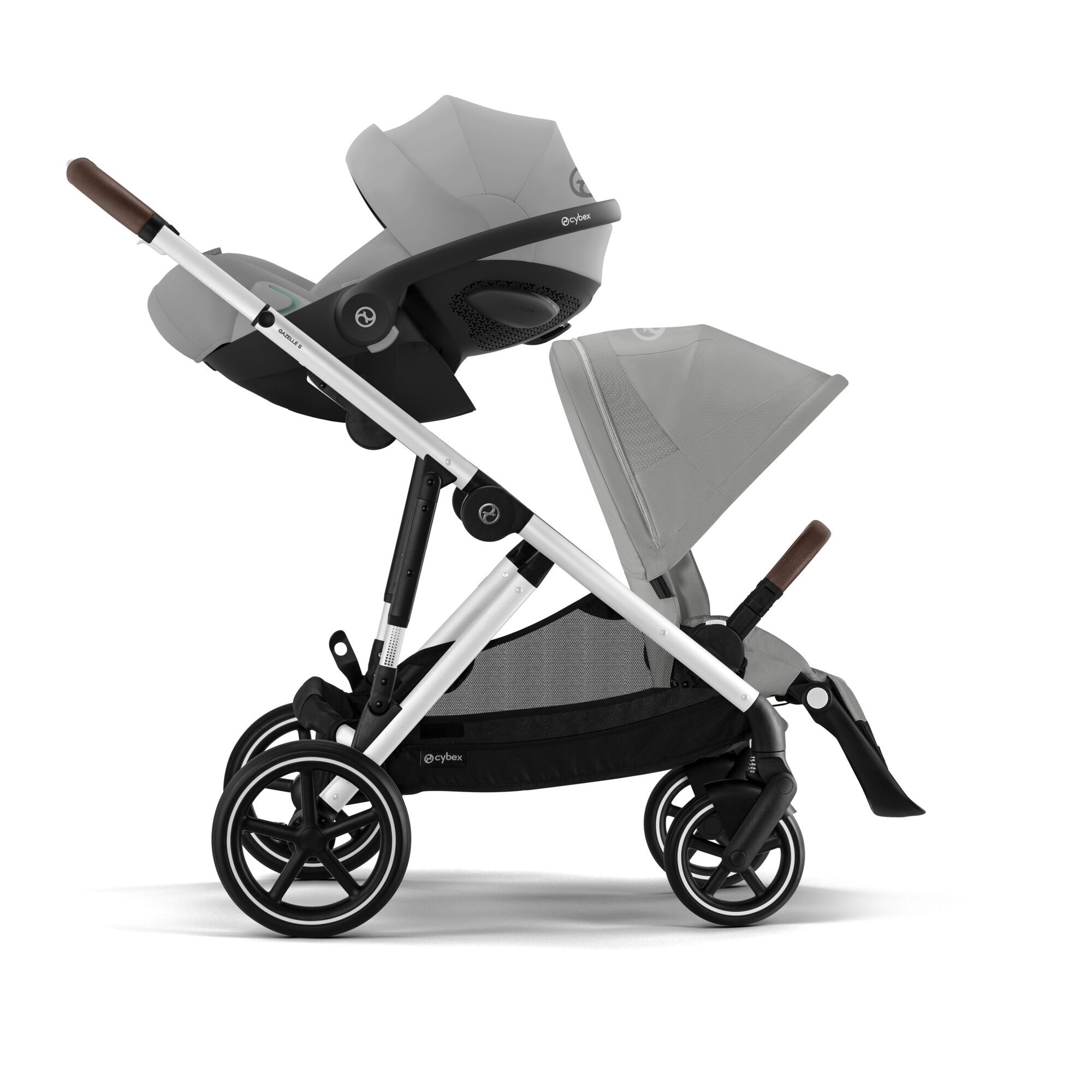 CYBEX Gazelle S - Stone Grey (Silver Frame) in Stone Grey (Silver Frame) large-cybex-gb image number 3
