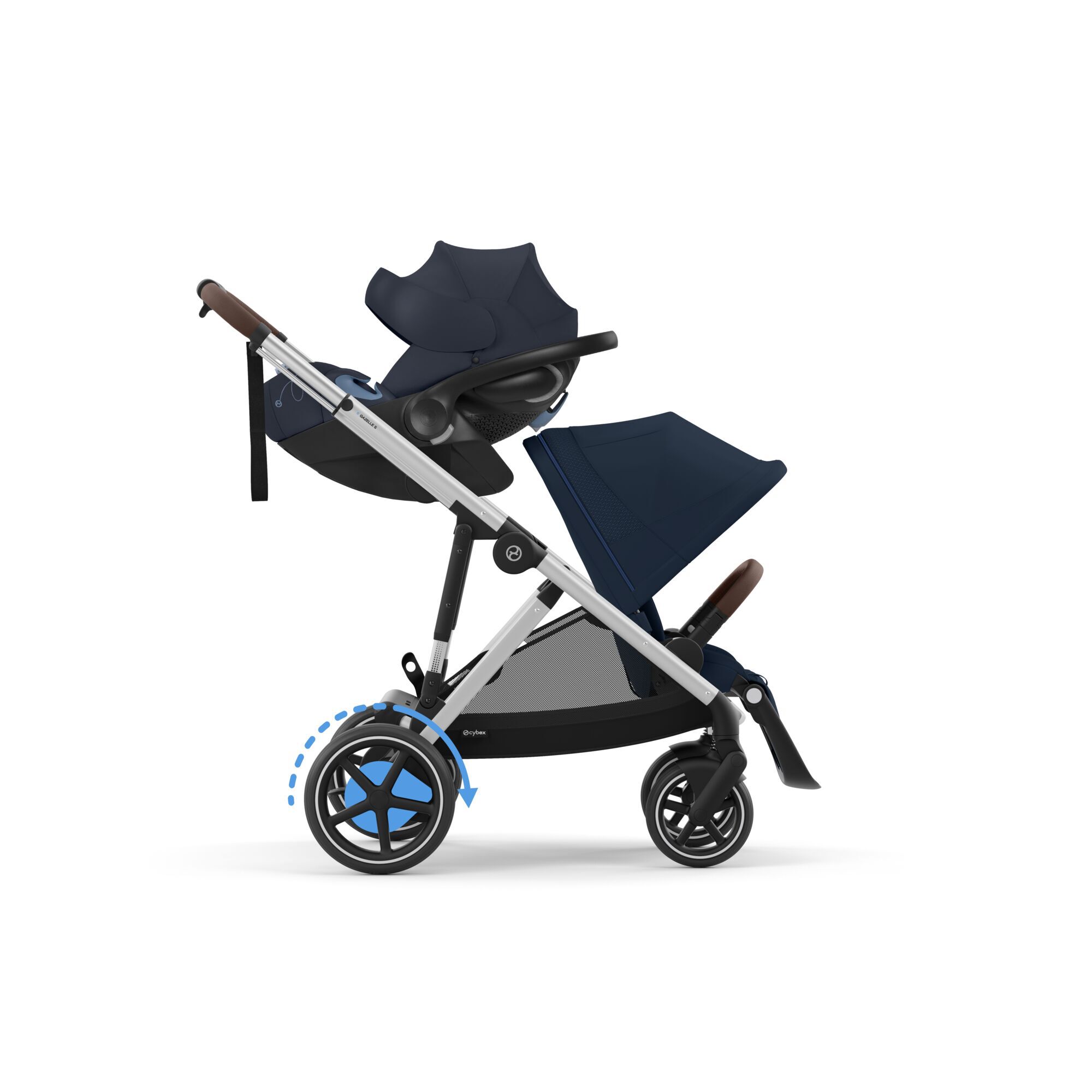 CYBEX e-Gazelle S - Ocean Blue (Silver Frame) in Ocean Blue (Silver Frame) large-cybex-us image number 5