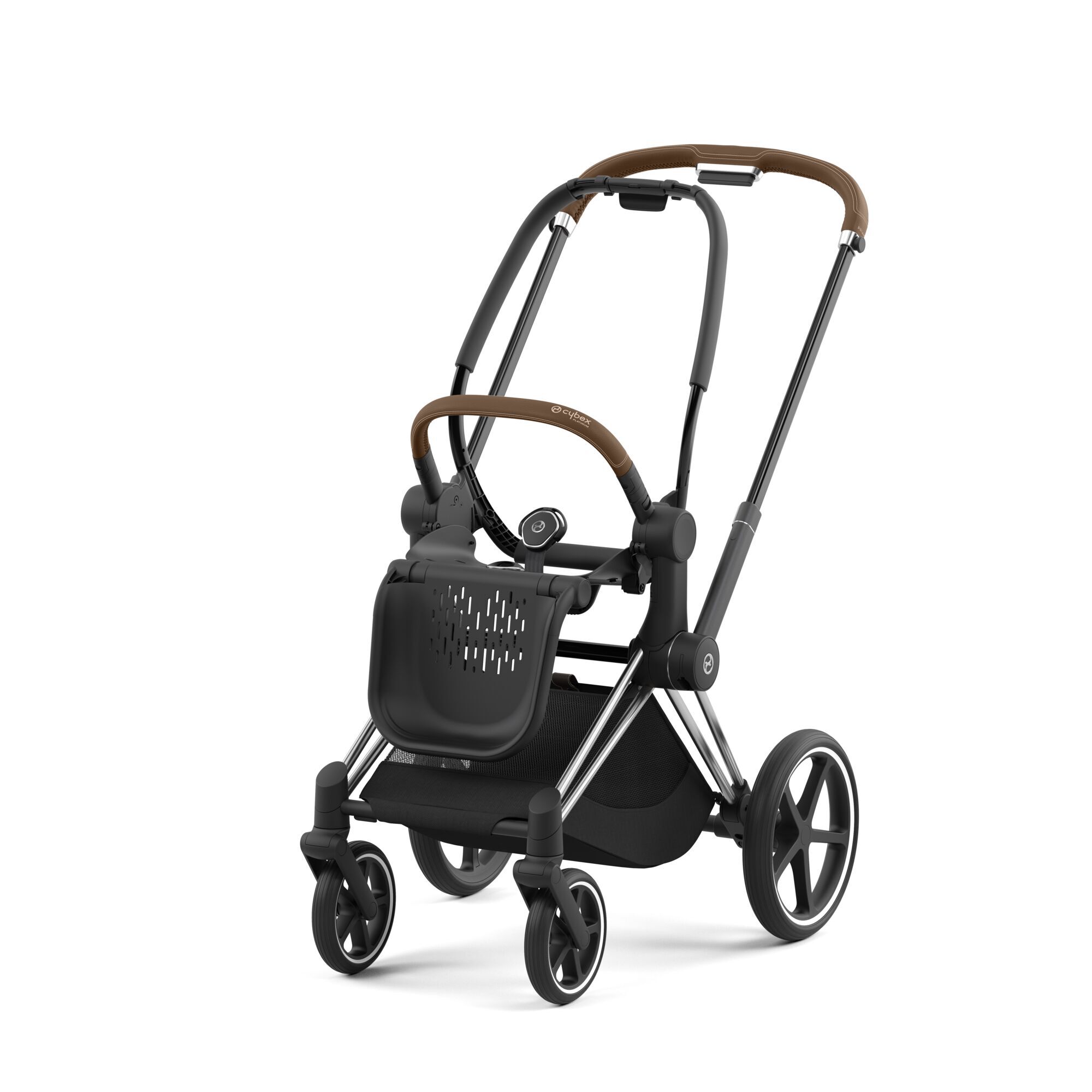 CYBEX Priam Frame - Chrome With Brown Details in Chrome With Brown Details large-cybex-jp 画像番号 1