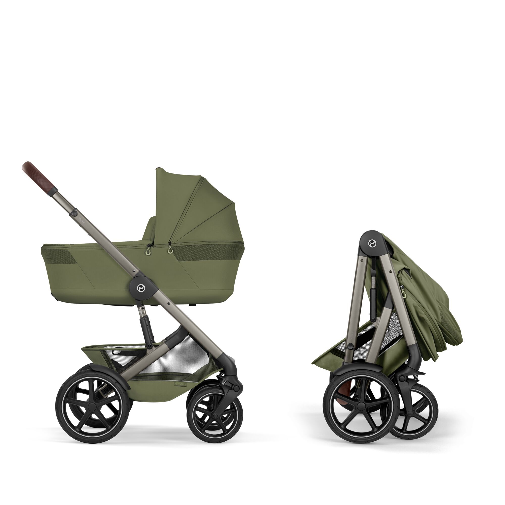 CYBEX Talos S Lux with Fold Cot - Moss Green (Taupe Frame) in Moss Green (Taupe Frame) large-cybex-neu Bild 5