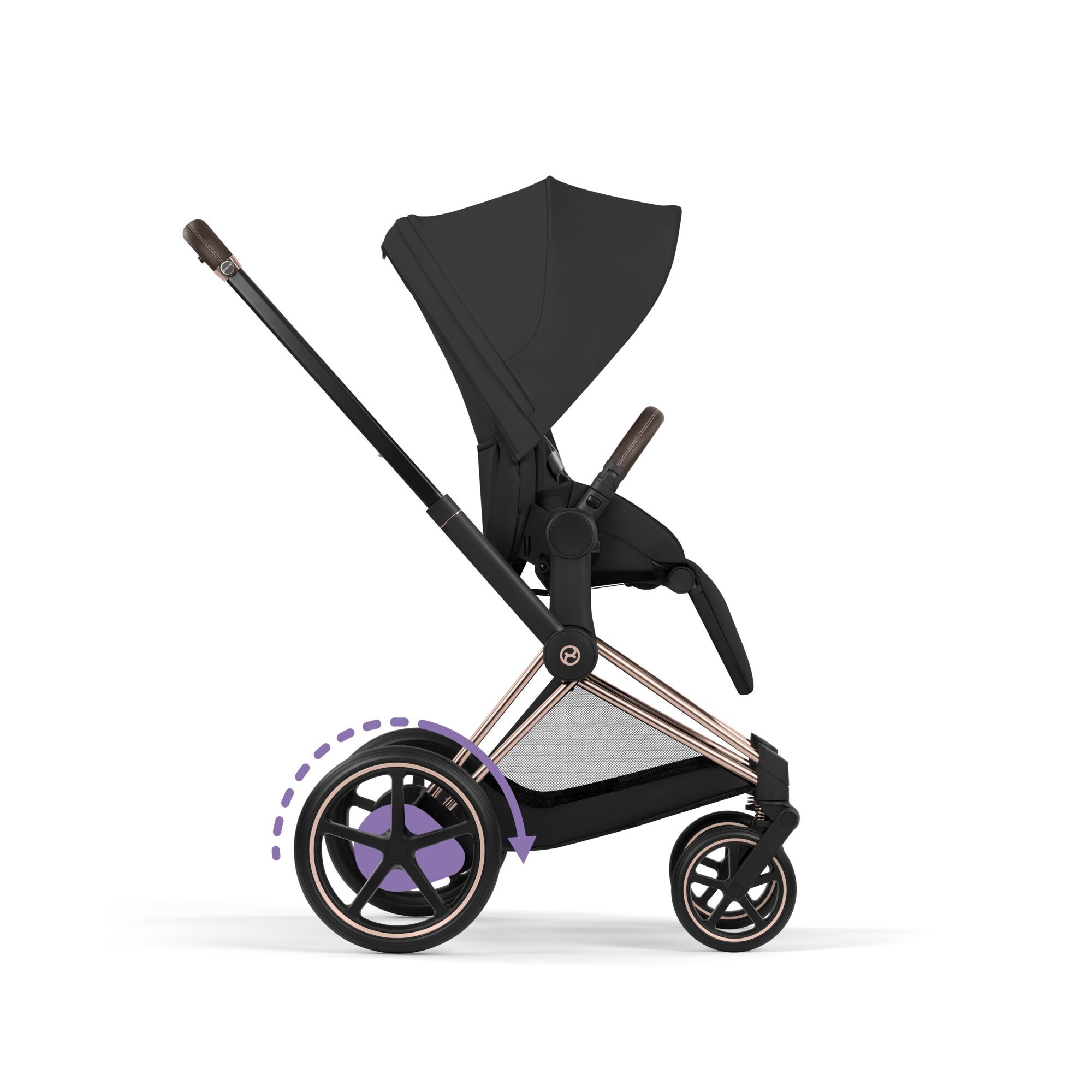 CYBEX e-Priam - Sepia Black (Rosegold Frame) in Sepia Black (Rosegold Frame) large-cybex-us image number 3
