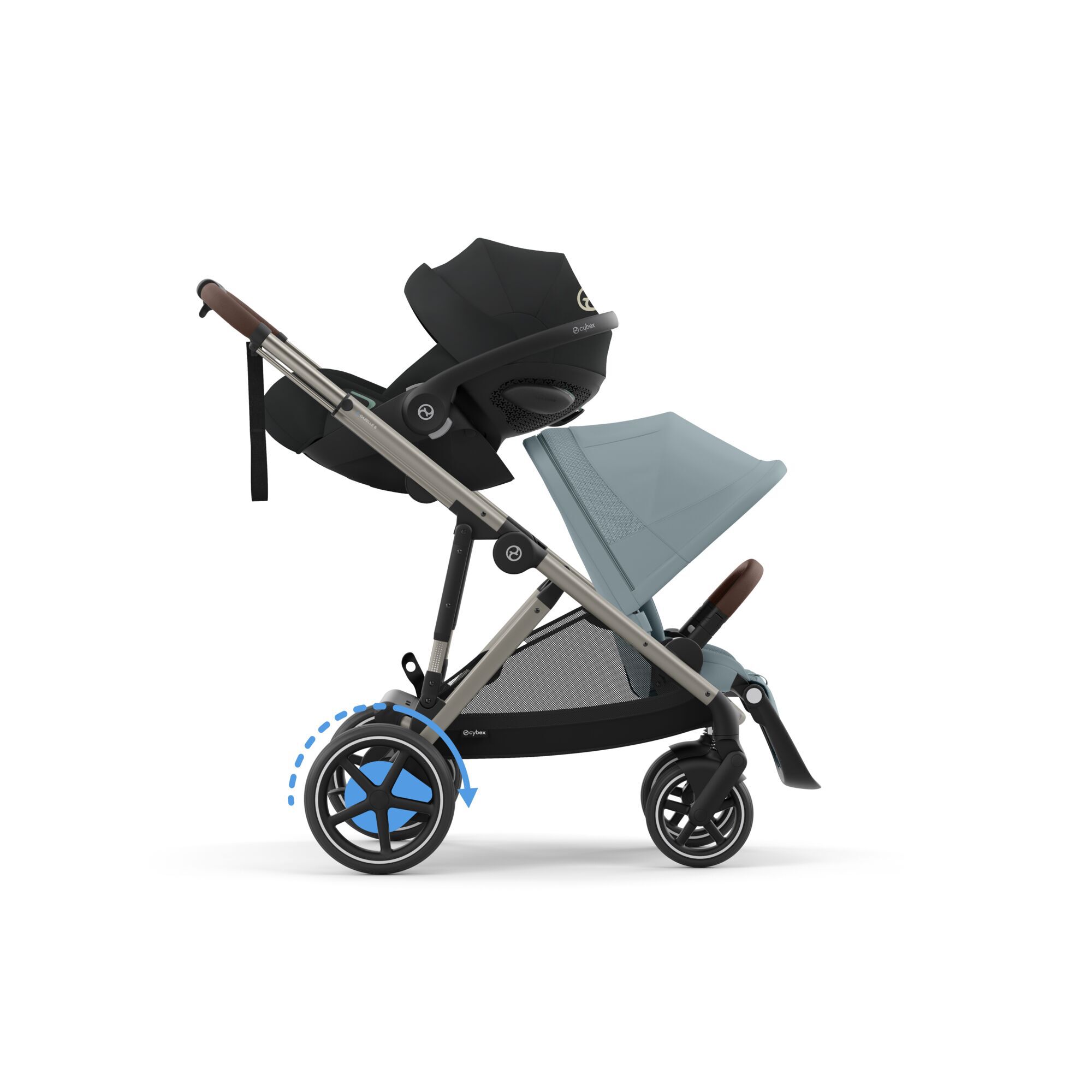 CYBEX e-Gazelle S - Stormy Blue (Taupe Frame) in Stormy Blue (Taupe Frame) large-cybex-imea image number 5