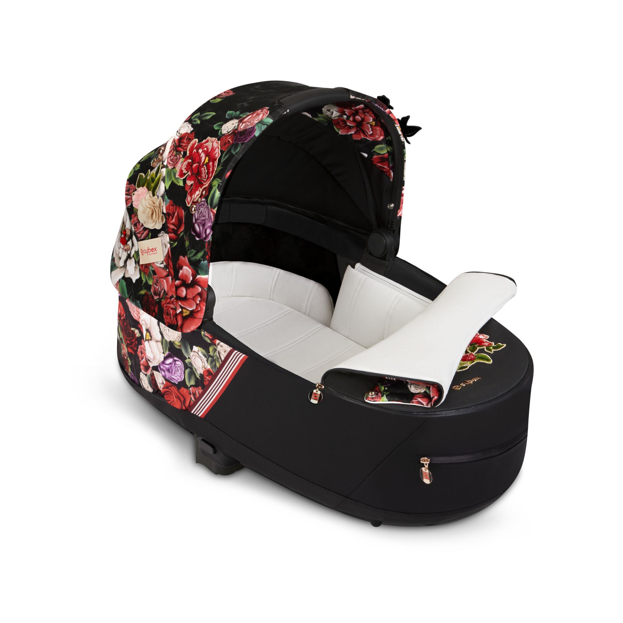 CYBEX Priam Lux Carry Cot - Spring Blossom Dark in Spring Blossom Dark large-cybex-cn image number 2