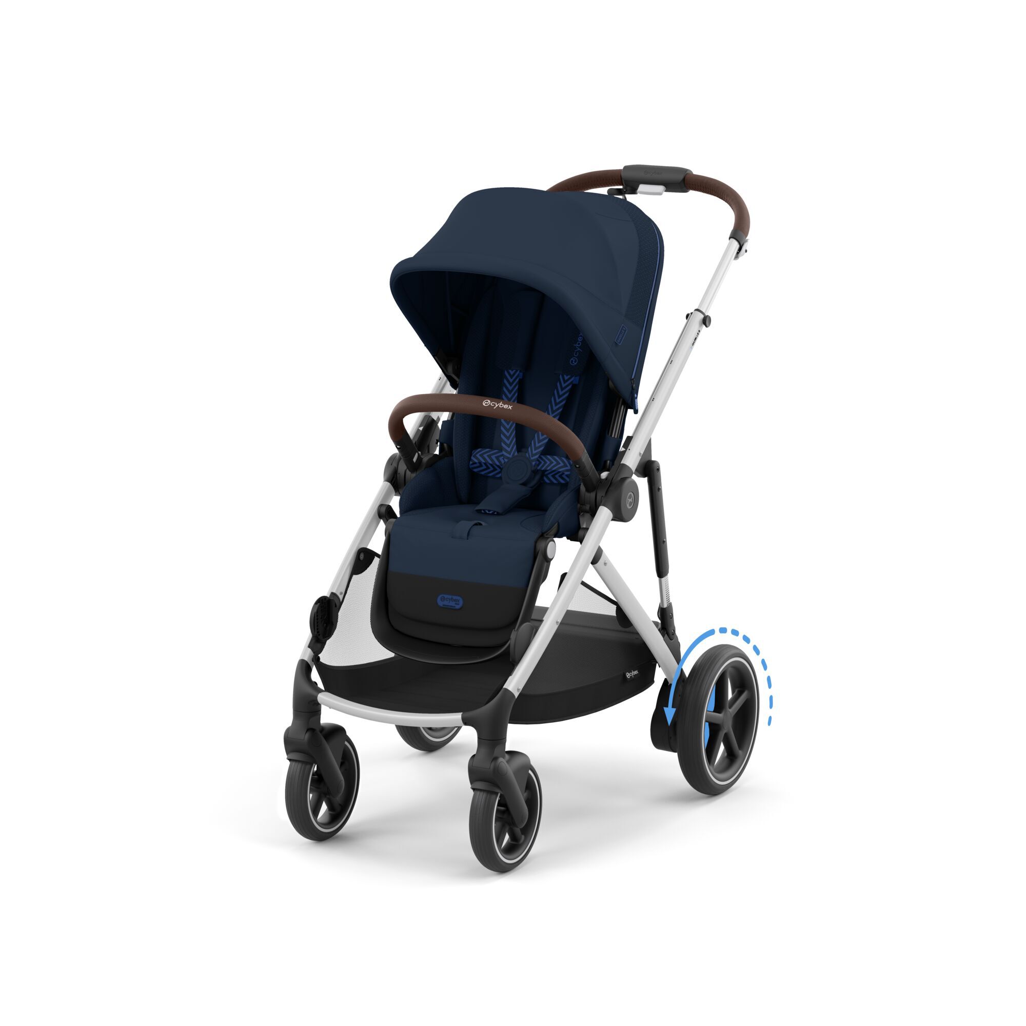 CYBEX e-Gazelle S - Ocean Blue (Silver Frame) in Ocean Blue (Silver Frame) large-cybex-neu image number 4