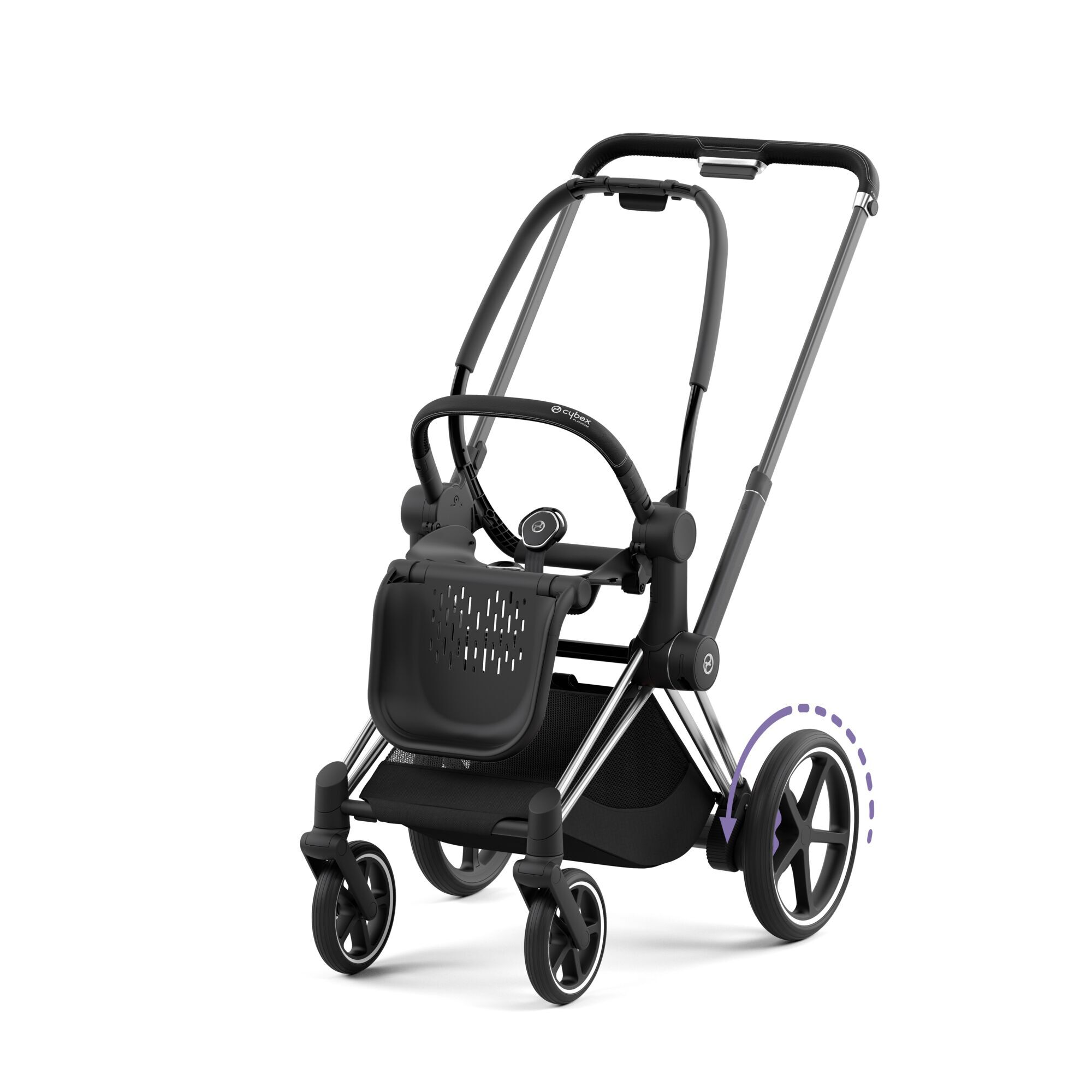 CYBEX e-Priam Frame - Chrome With Black Details in Chrome With Black Details large-cybex-cn image number 1