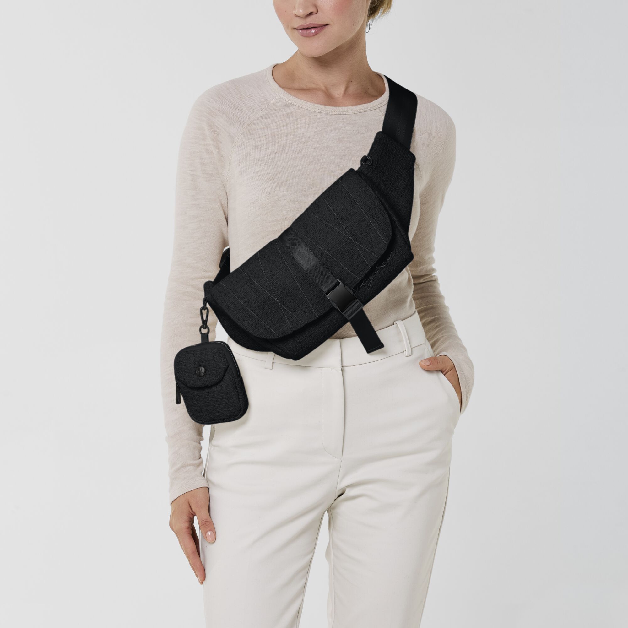 Belt Bag Boucl&eacute; - Stone Black (Boucl&eacute;) - Image 2