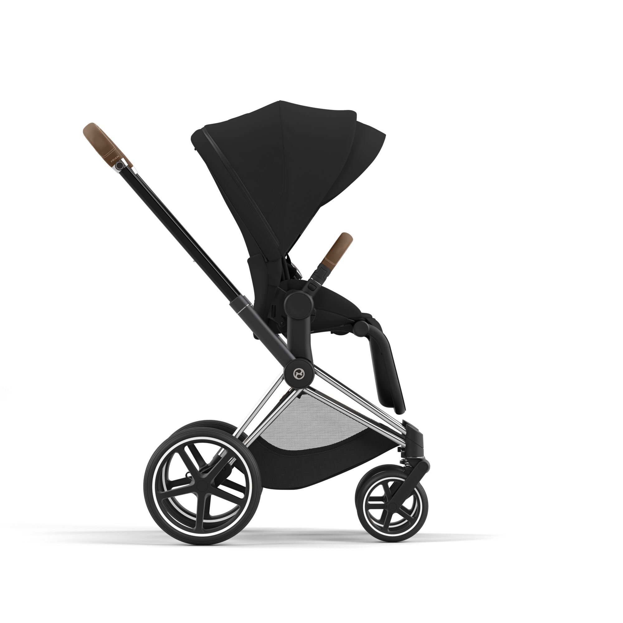 CYBEX Priam Frame - Chrome With Brown Details in Chrome With Brown Details large-cybex-au image number 6