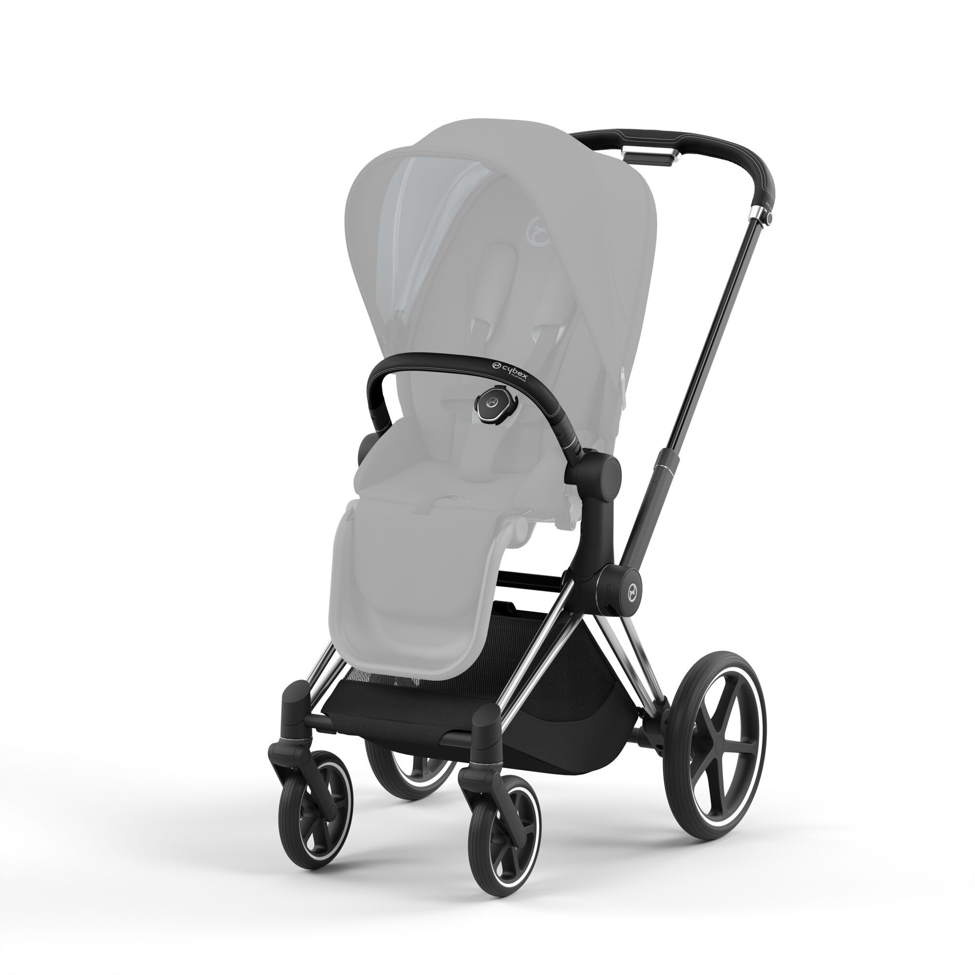 CYBEX Priam Frame - Chrome With Black Details in Chrome With Black Details large-cybex-au image number 2