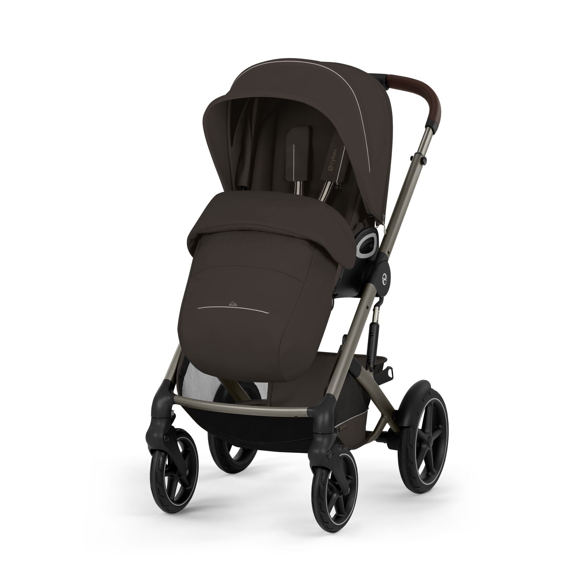 CYBEX Talos S Lux with Fold Cot - Chocolate Brown (Taupe Frame) in Chocolate Brown (Taupe Frame) large-cybex-neu image number 6