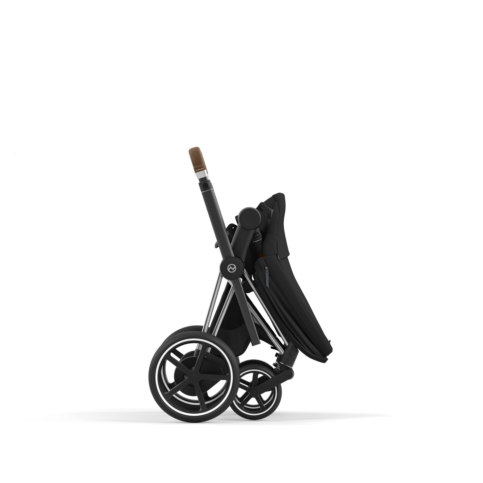CYBEX e-Priam Frame - Chrome With Brown Details in Chrome With Brown Details large-cybex-ca image number 8