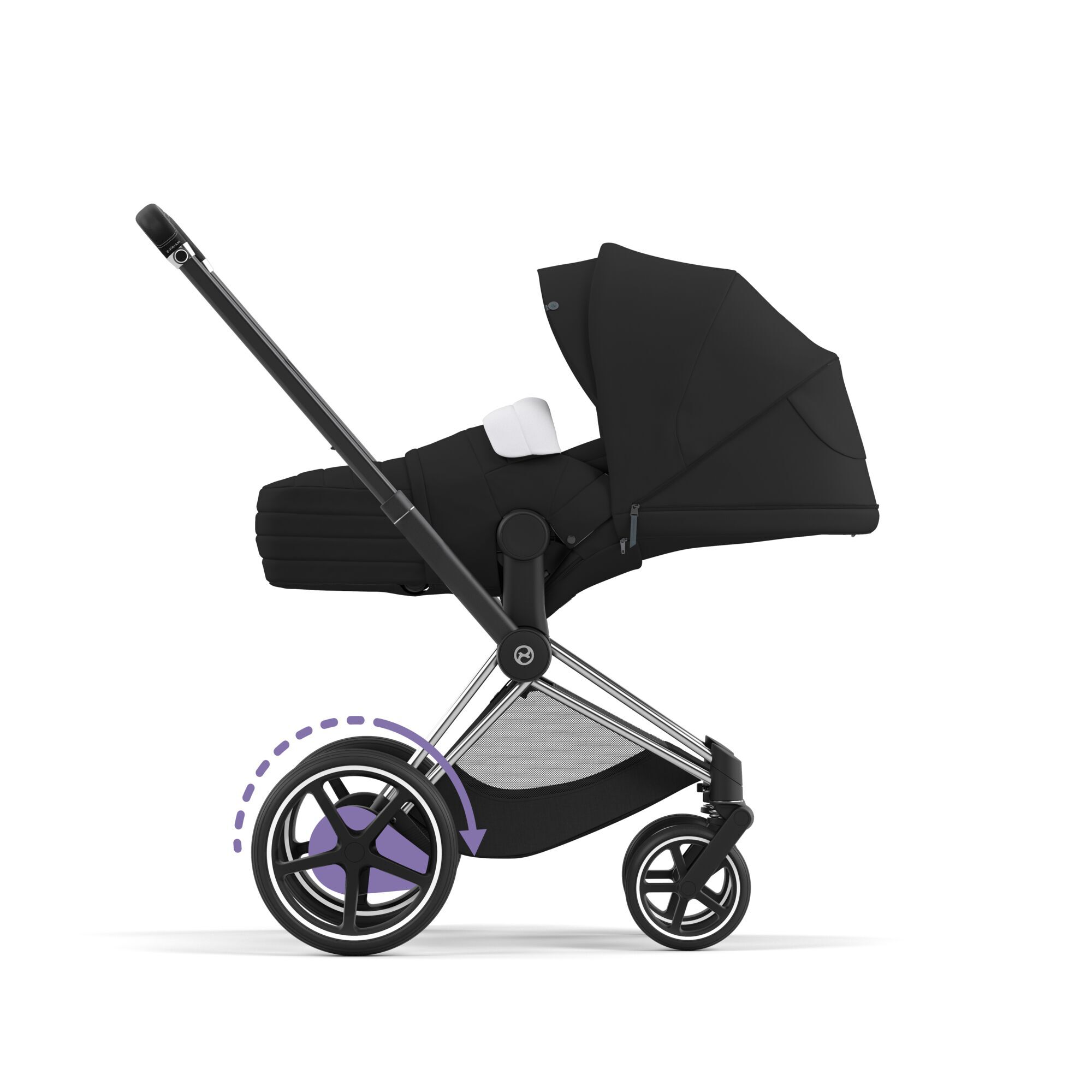 CYBEX e-Priam Frame - Chrome With Black Details in Chrome With Black Details large-cybex-au image number 6