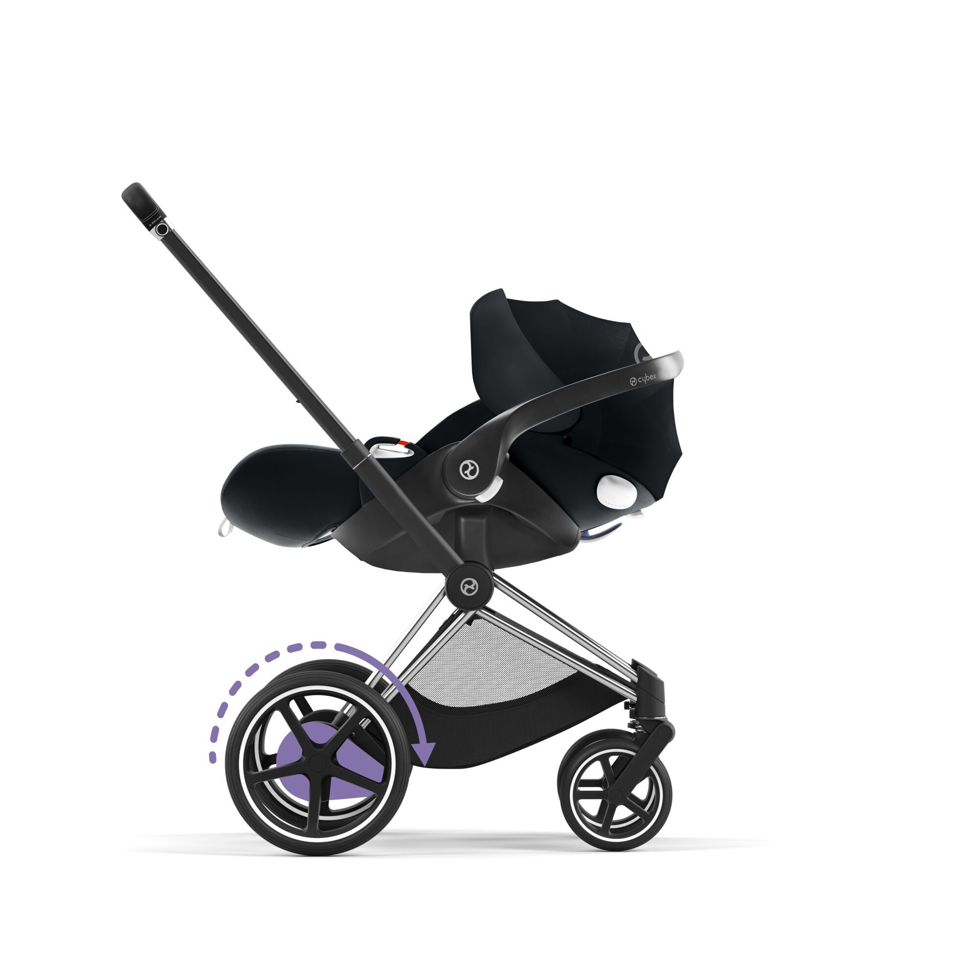CYBEX e-Priam Frame - Chrome With Black Details in Chrome With Black Details large-cybex-ca image number 5