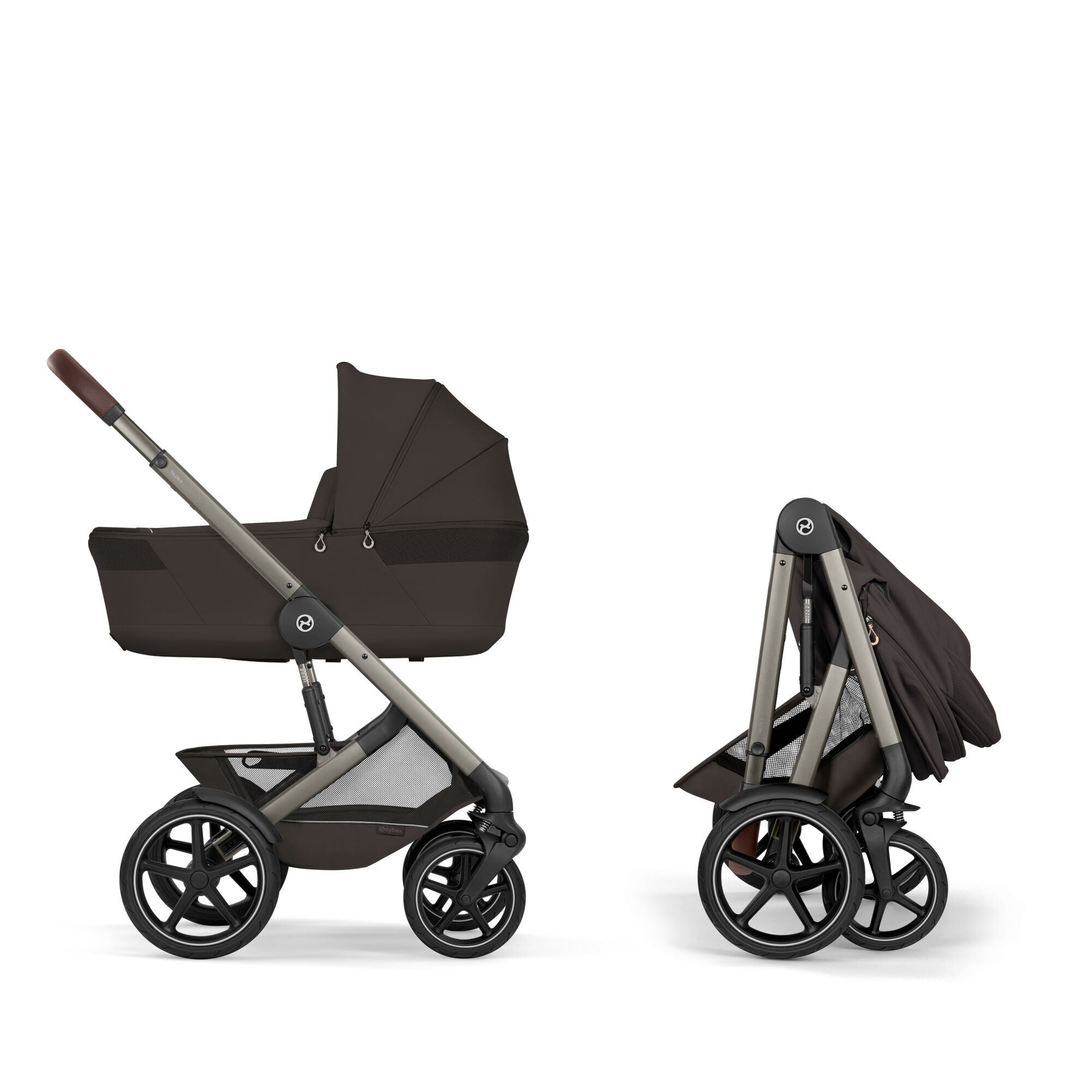 CYBEX Talos S Lux with Fold Cot - Chocolate Brown (Taupe Frame) in Chocolate Brown (Taupe Frame) large-cybex-neu image number 5
