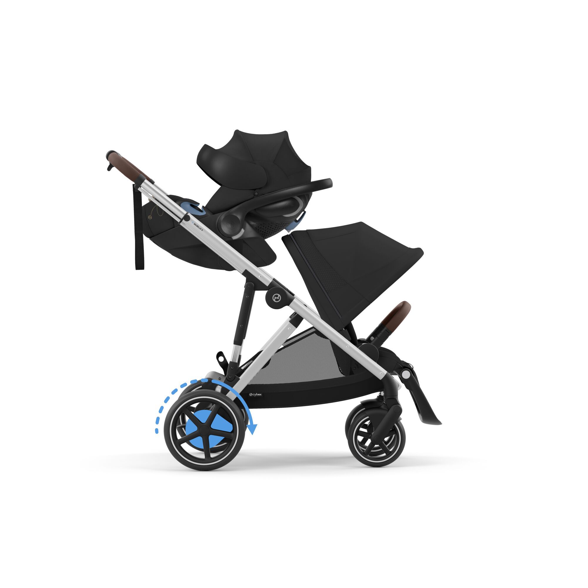 CYBEX e-Gazelle S - Moon Black (Silver Frame) in Moon Black (Silver Frame) large-cybex-us image number 5
