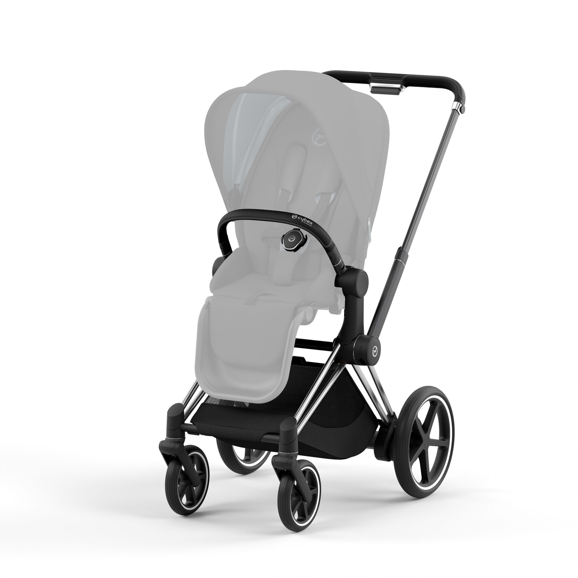 CYBEX e-Priam Frame - Chrome With Black Details in Chrome With Black Details large-cybex-ca image number 2