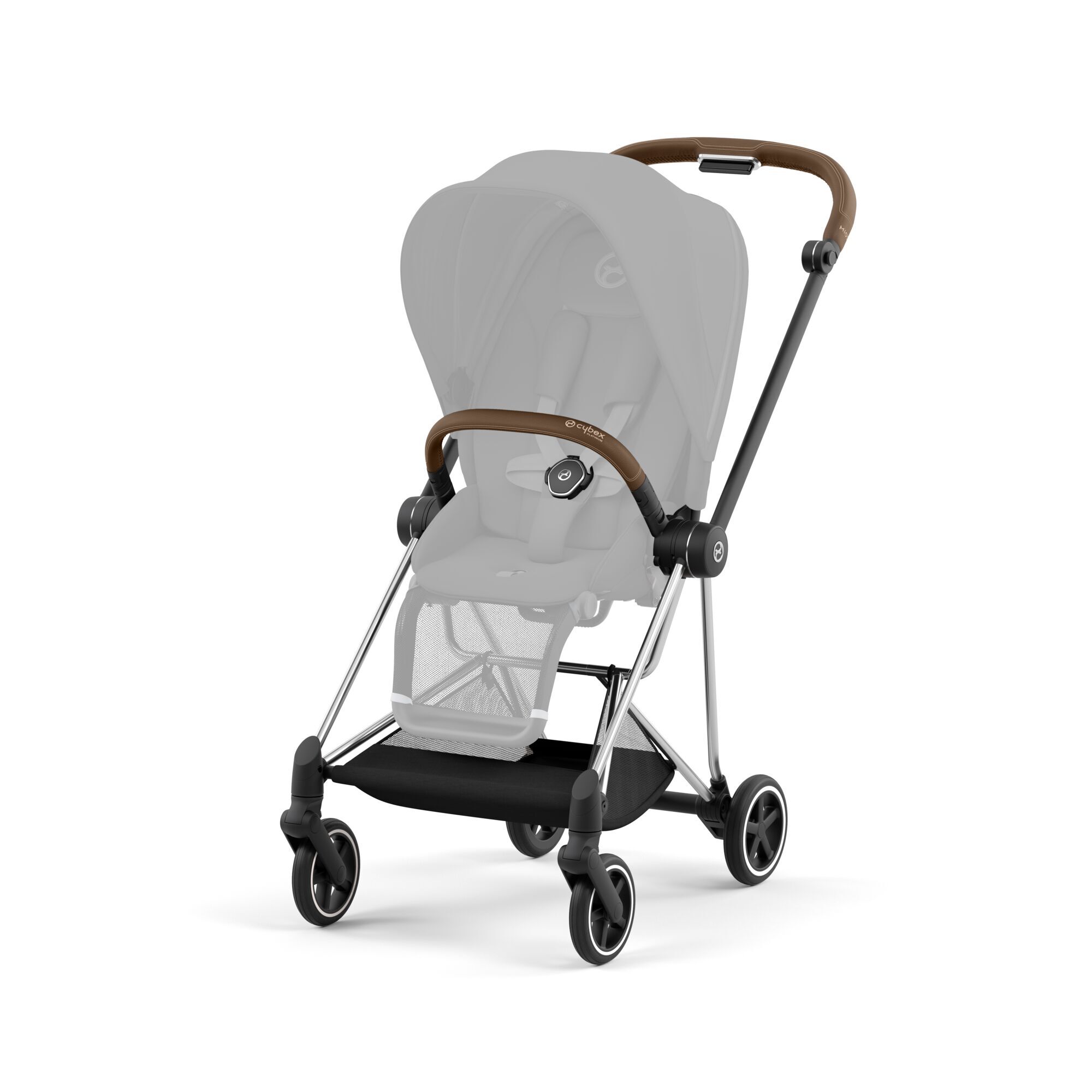 CYBEX Mios Frame - Chrome With Brown Details in Chrome With Brown Details large-cybex-imea image number 2