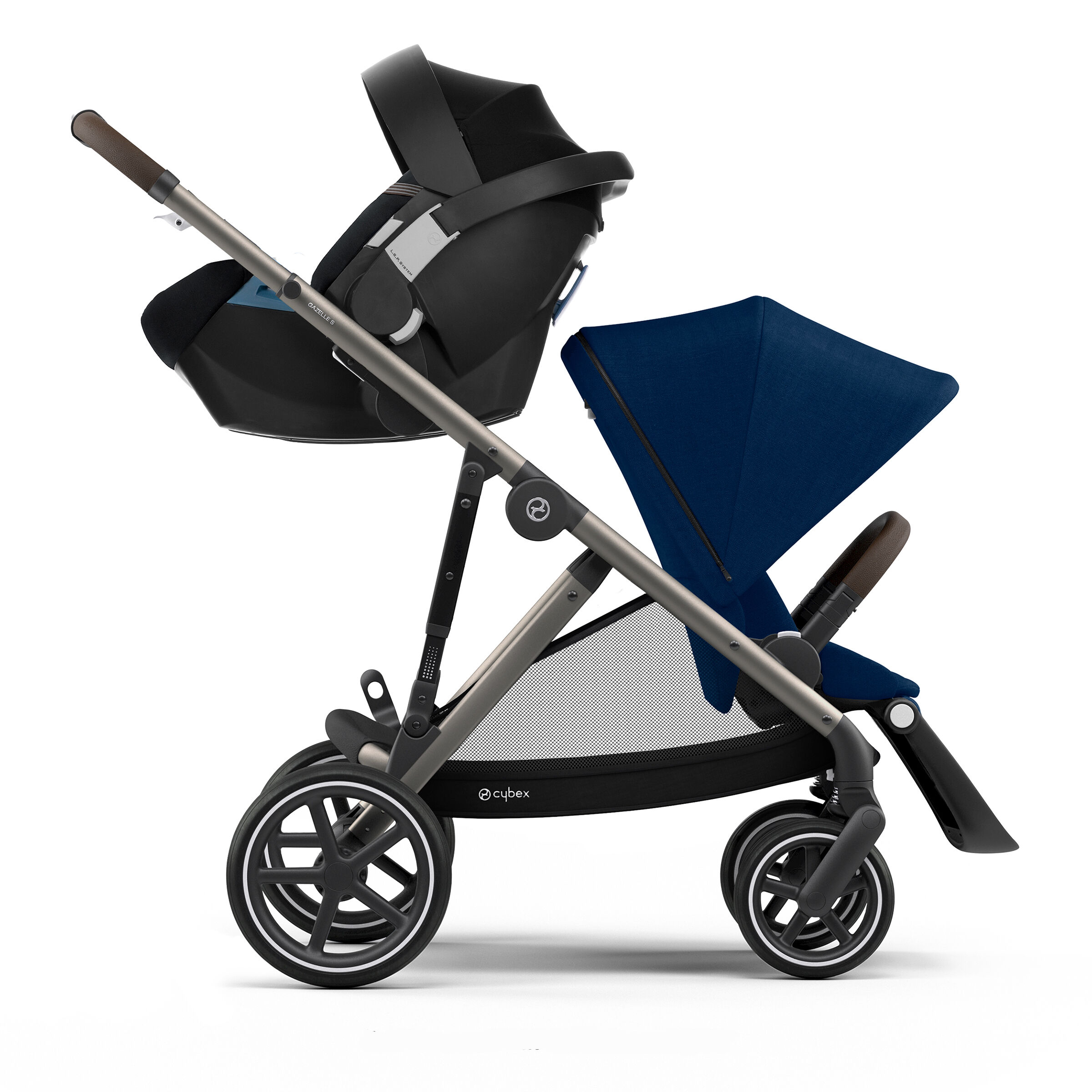 CYBEX Gazelle S - Navy Blue in Navy Blue (Taupe Frame) large-cybex-us image number 3