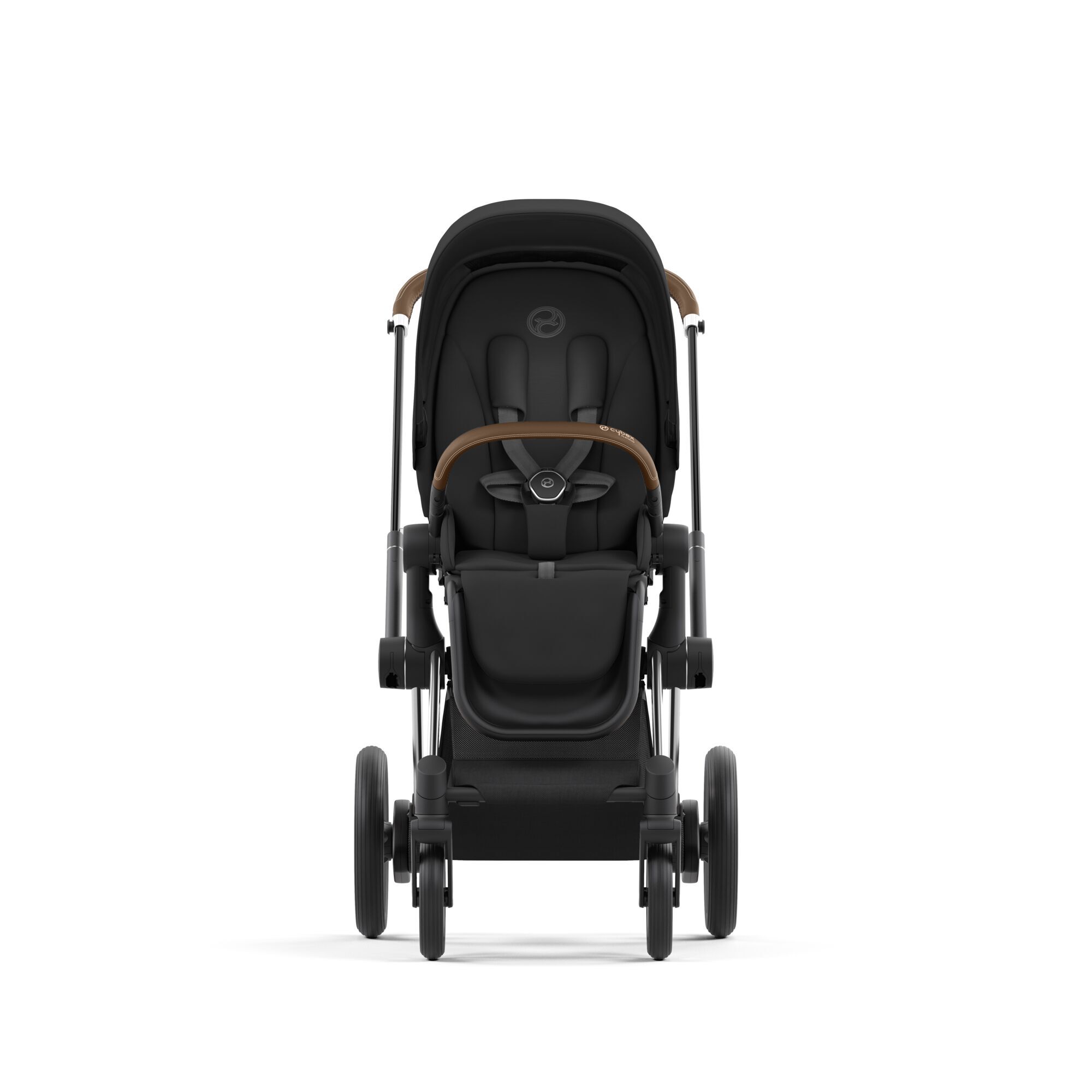 CYBEX e-Priam Frame - Chrome With Brown Details in Chrome With Brown Details large-cybex-imea image number 3